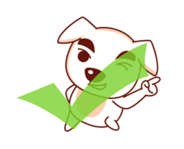 Jacob the White Puppy sticker #12843830