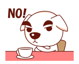 Jacob the White Puppy sticker #12843840