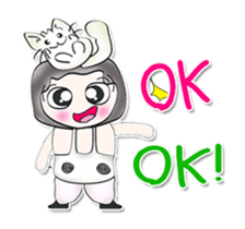 Hi! My name is Satoshi. Cat man sticker #12843966