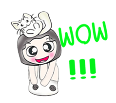 Hi! My name is Satoshi. Cat man sticker #12843967