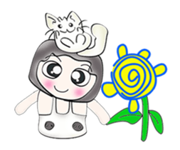 Hi! My name is Satoshi. Cat man sticker #12843970