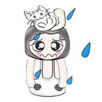 Hi! My name is Satoshi. Cat man sticker #12843977