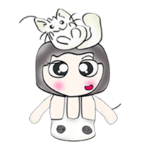 Hi! My name is Satoshi. Cat man sticker #12843978