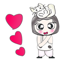 Hi! My name is Satoshi. Cat man sticker #12843980