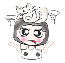 Hi! My name is Satoshi. Cat man sticker #12843983