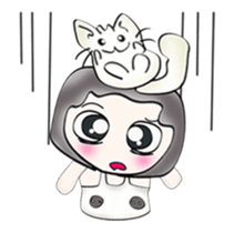 Hi! My name is Satoshi. Cat man sticker #12843985