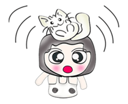 Hi! My name is Satoshi. Cat man sticker #12843986