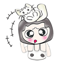 Hi! My name is Satoshi. Cat man sticker #12843987