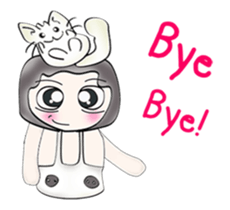 Hi! My name is Satoshi. Cat man sticker #12843988