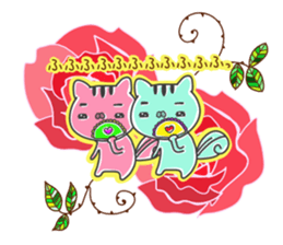 twin squirrels sticker #12844479