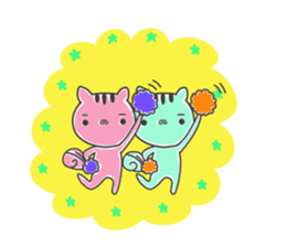 twin squirrels sticker #12844483