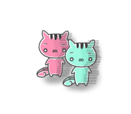 twin squirrels sticker #12844484