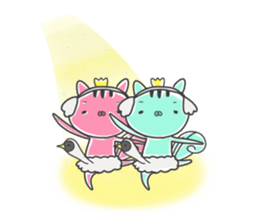 twin squirrels sticker #12844490