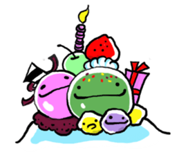 friendly ice cream sticker #12845156