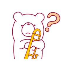 The bear."UGOKUMA" He plays a trombone. sticker #12845267