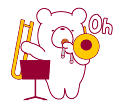 The bear."UGOKUMA" He plays a trombone. sticker #12845270
