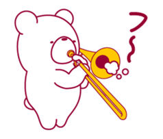 The bear."UGOKUMA" He plays a trombone. sticker #12845271