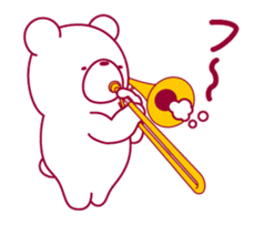 The bear."UGOKUMA" He plays a trombone. sticker #12845271