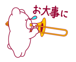 The bear."UGOKUMA" He plays a trombone. sticker #12845275