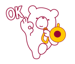 The bear."UGOKUMA" He plays a trombone. sticker #12845276