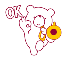 The bear."UGOKUMA" He plays a trombone. sticker #12845276