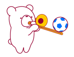 The bear."UGOKUMA" He plays a trombone. sticker #12845278