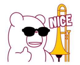 The bear."UGOKUMA" He plays a trombone. sticker #12845281