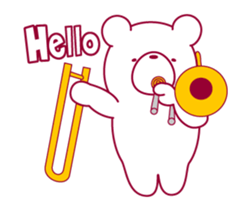 The bear."UGOKUMA" He plays a trombone. sticker #12845283