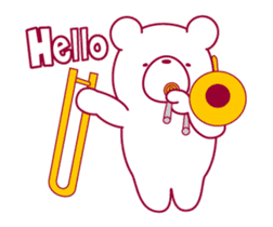 The bear."UGOKUMA" He plays a trombone. sticker #12845283