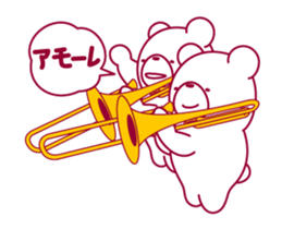 The bear."UGOKUMA" He plays a trombone. sticker #12845285