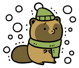 Raccoon dog & Fox 2 sticker #12846396