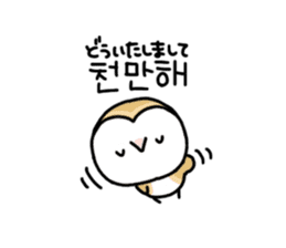 Mamefuku of barn owl5 Korean ver. sticker #12846648