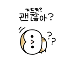 Mamefuku of barn owl5 Korean ver. sticker #12846664