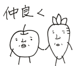 a word of vegetables and fruit sticker #12847313