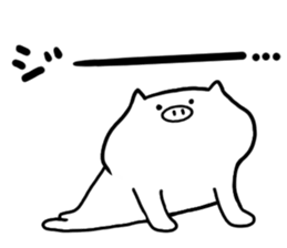 White pig Tonta sticker #12847850