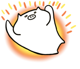 White pig Tonta sticker #12847851
