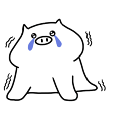 White pig Tonta sticker #12847853