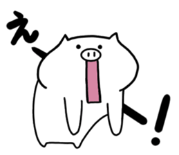 White pig Tonta sticker #12847854