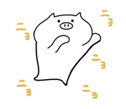 White pig Tonta sticker #12847856