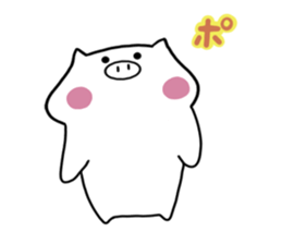 White pig Tonta sticker #12847861