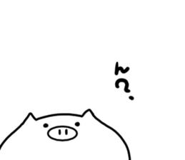 White pig Tonta sticker #12847864