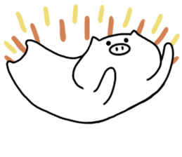 White pig Tonta sticker #12847876
