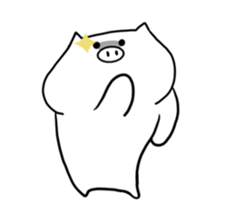 White pig Tonta sticker #12847879