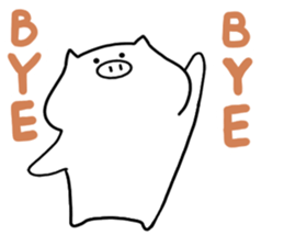 White pig Tonta sticker #12847884