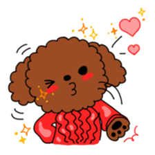 Toy poodles looking good sticker #12850678