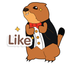 Funny prairie dog sticker #12852087