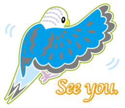 A budgerigar is good at chattering2 sticker #12852509