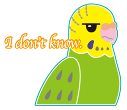 A budgerigar is good at chattering2 sticker #12852512