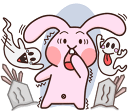 Halloween version!rabbit and his friends sticker #12852563