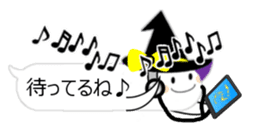 Balloon charming ghost sticker #12853505